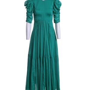 Isabel Marant Teal Long Sleeve Dress